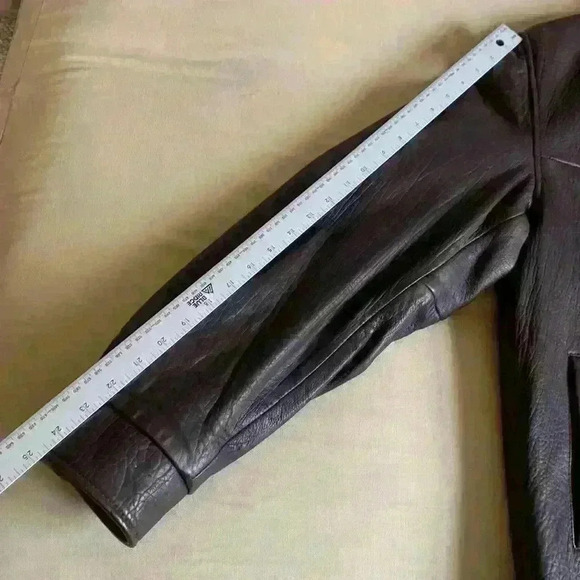 Castellon Men’s Leather Bomber Jacket 40 USA Made Wool Cashmere Flight Style - Picture 13 of 16